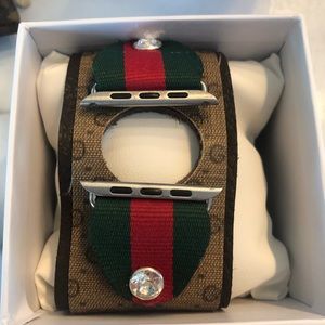 Gucci repolstered Apple Watch band.